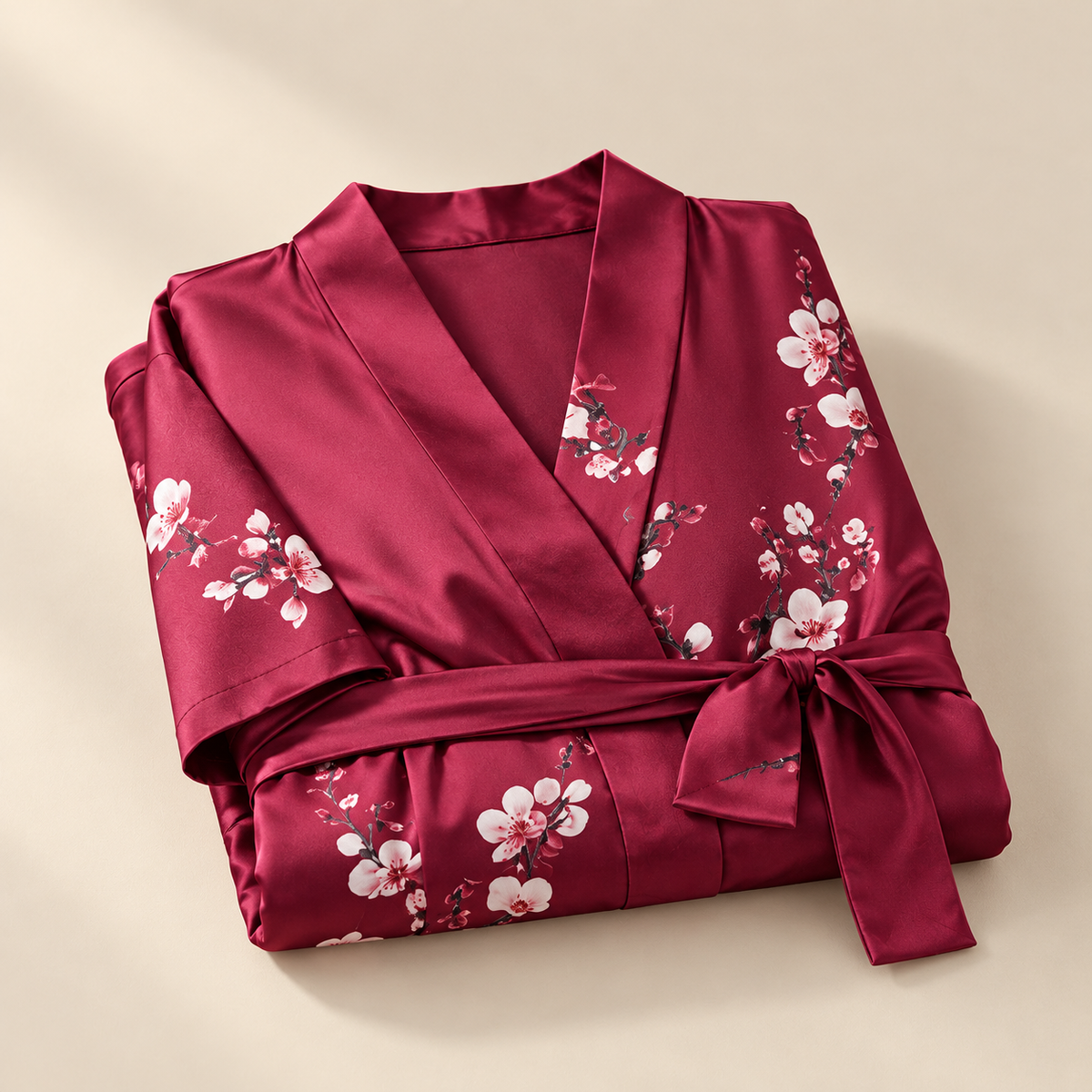 Blossom Satin Kimono – Fold & Tide
