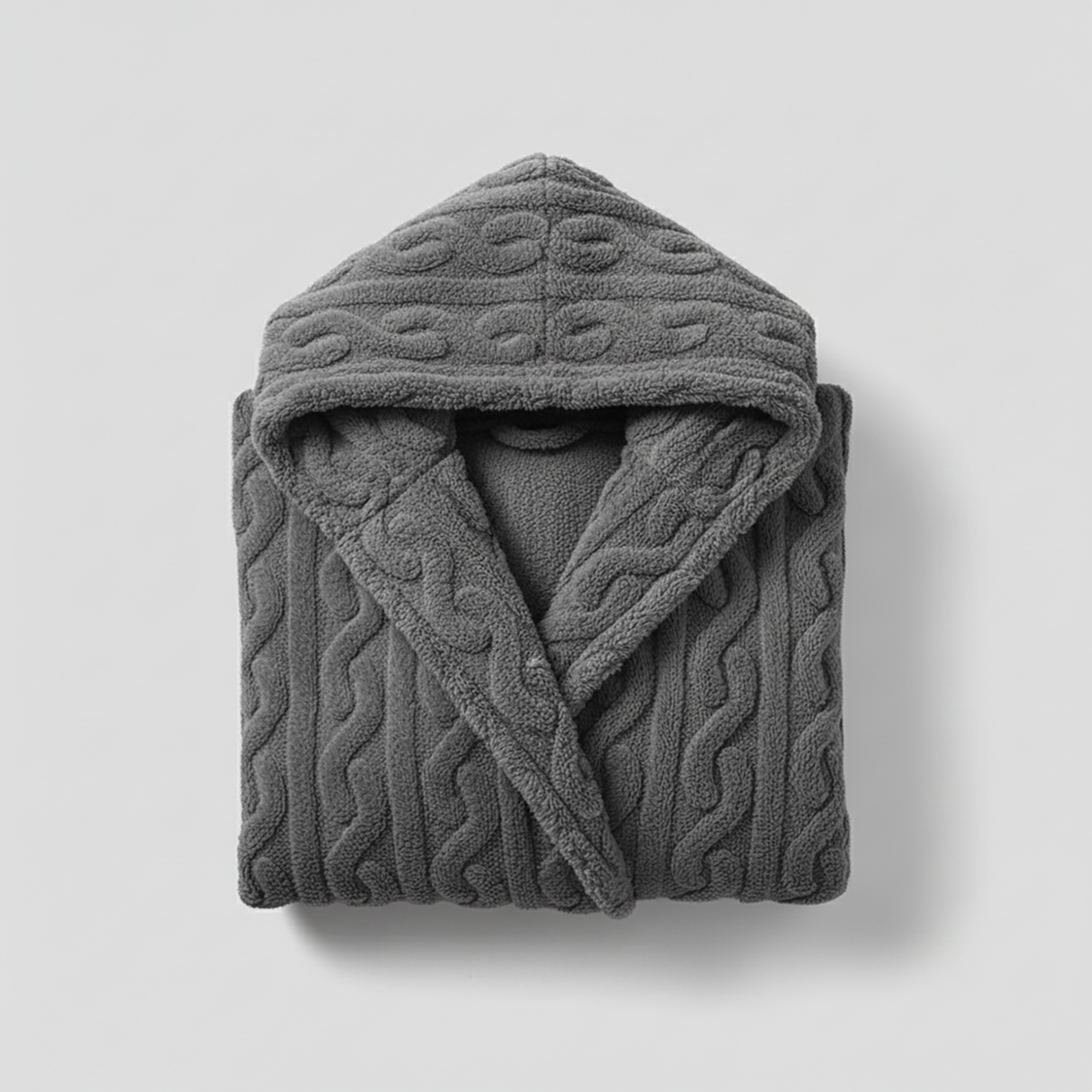 Cable Hooded Bathrobe