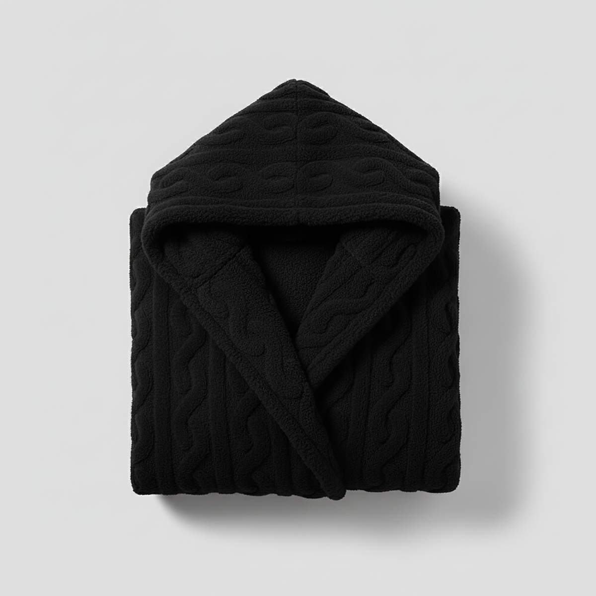 Cable Hooded Bathrobe