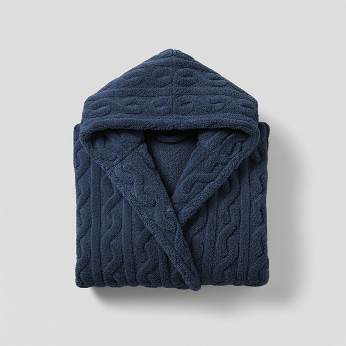 Cable Hooded Bathrobe