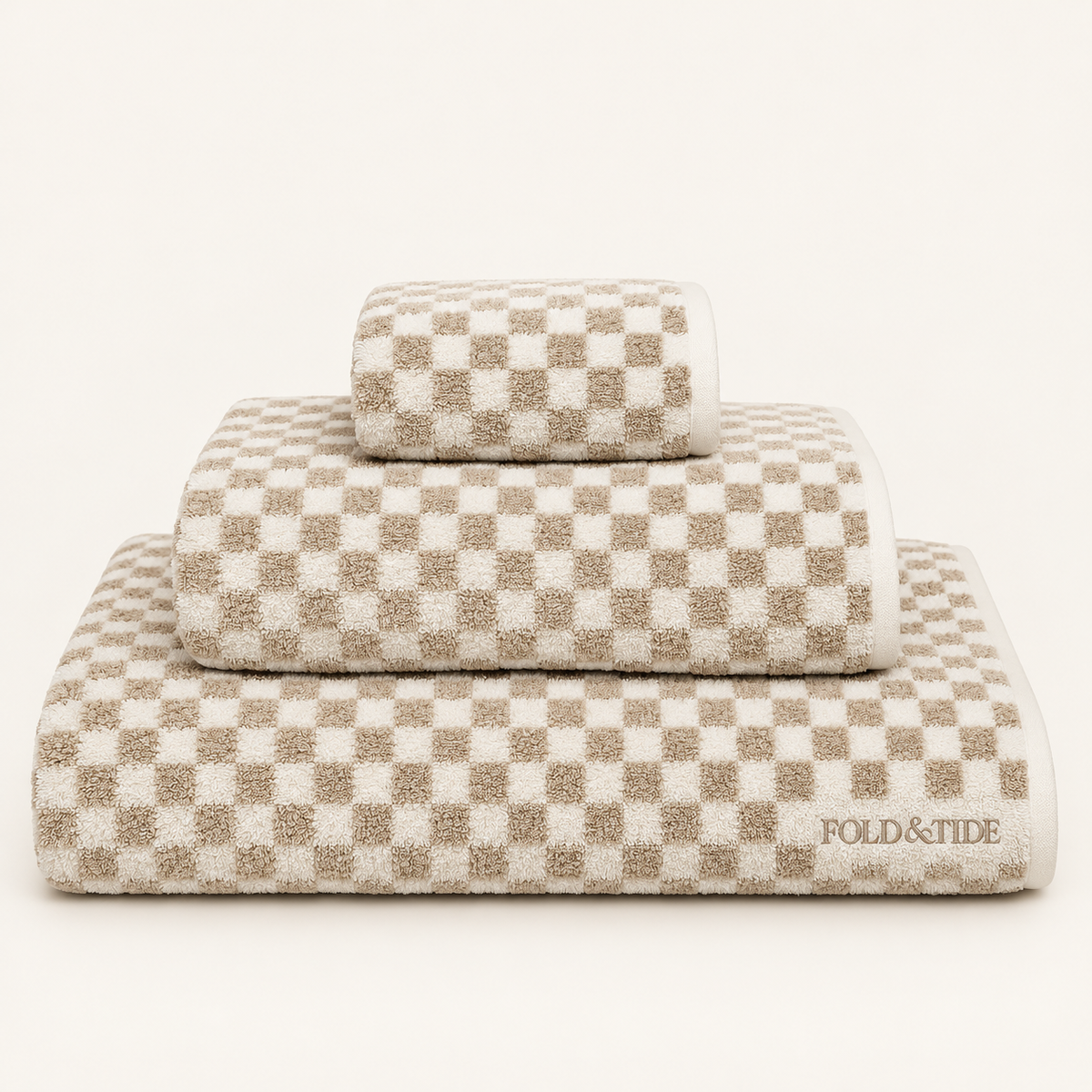 Fold & Tide Seabrook Towels — Fog/Snow