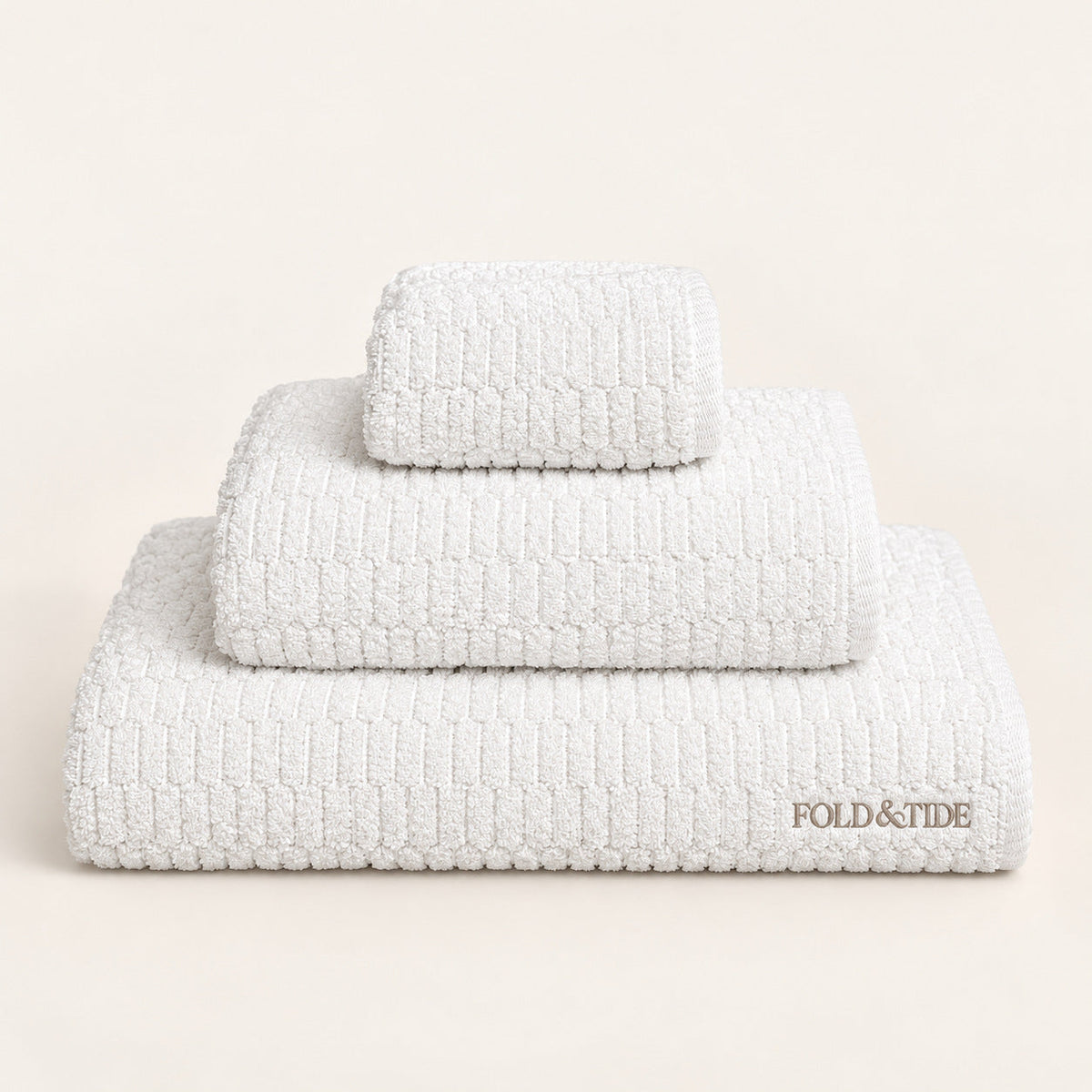 Fold & Tide — Riviera Towels — White