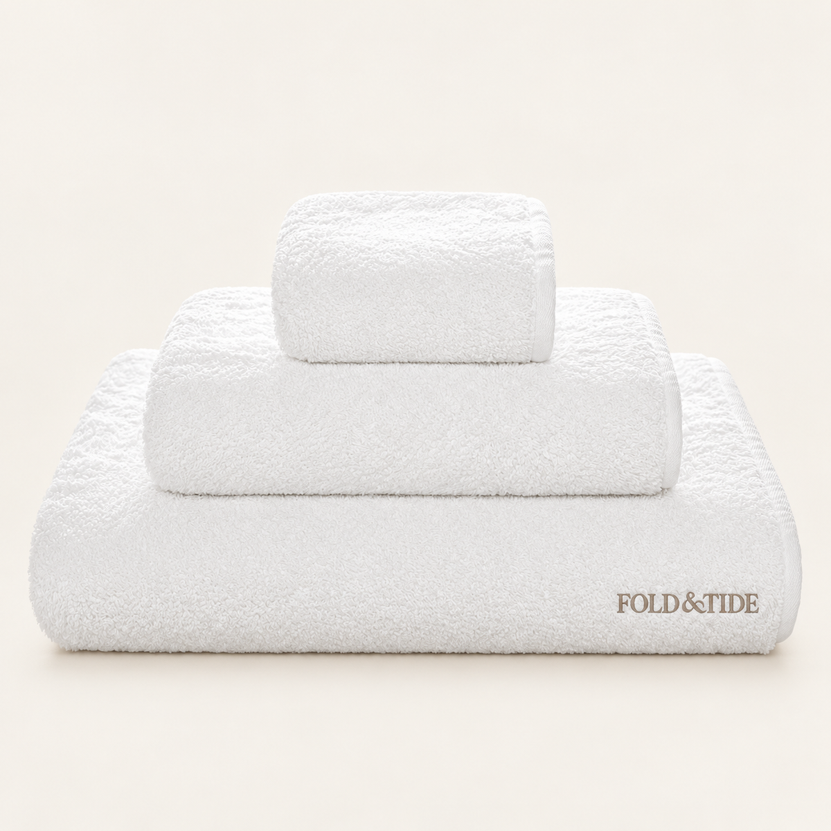 Fold & Tide — Silken Towels — White