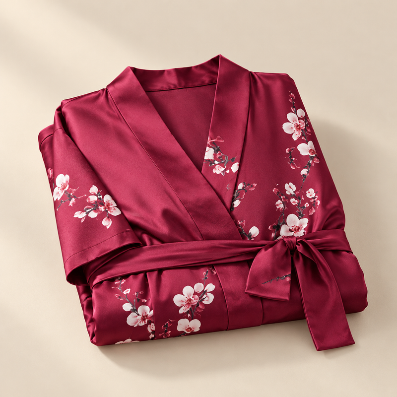 Blossom Satin Kimono – Fold & Tide