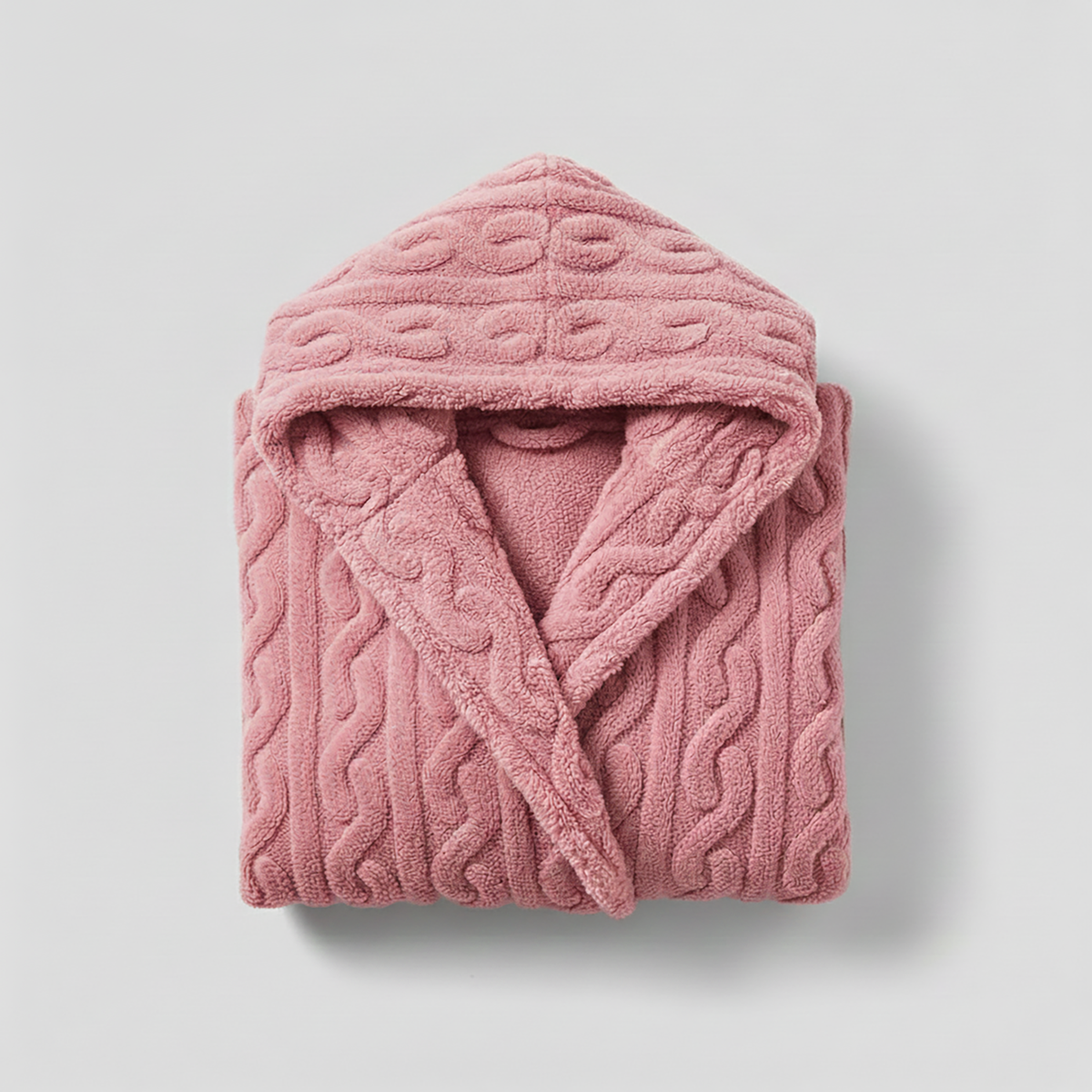 Cable Hooded Bathrobe