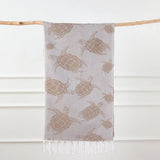 Pattern Hammam Towel — Cream Turtle