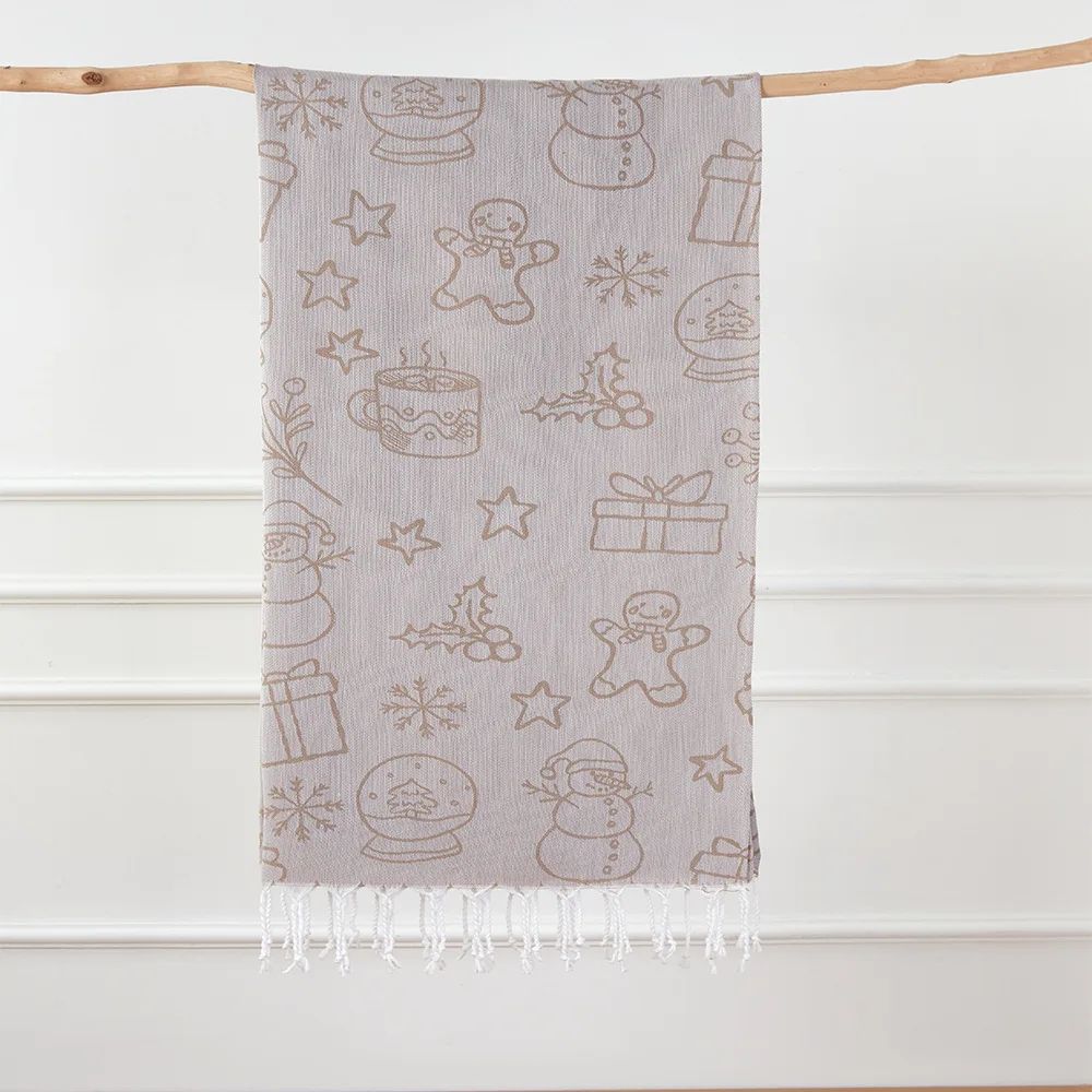 Pattern Hammam Towel — Beige Festive