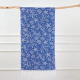 Pattern Hammam Towel — Blue Botanical