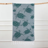 Pattern Hammam Towel — Teal Turtle