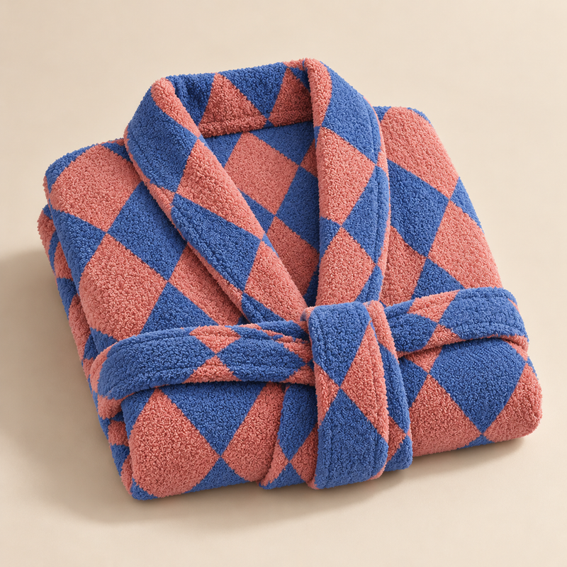 Diamond Jacquard Robe – Fold & Tide