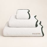 Fold & Tide Belmont Scallop Towels — Moss
