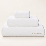 Fold & Tide — Whitby Towels — 15019 | White/French Blue
