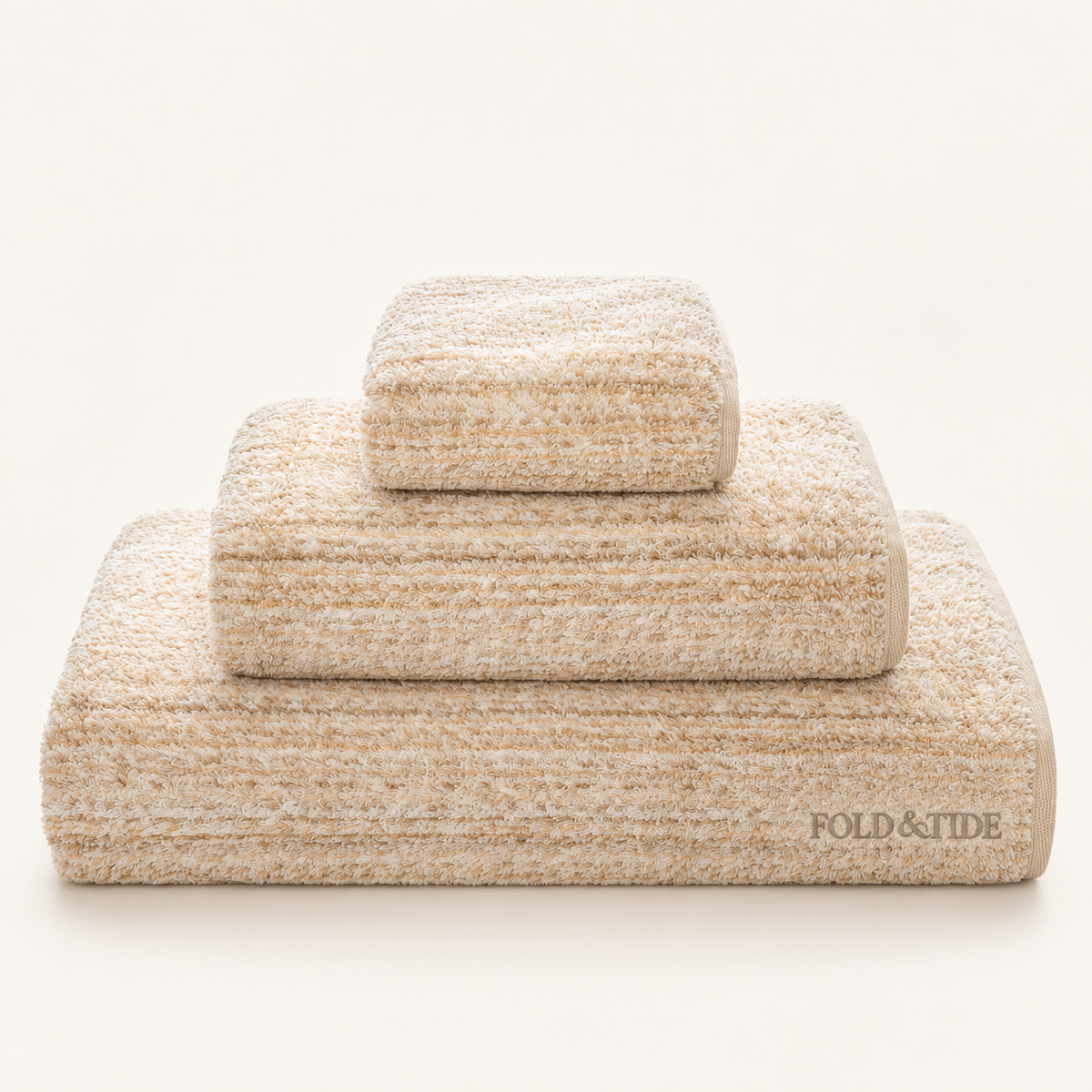 Fold & Tide Kingsbridge Towels — Snow/Fog