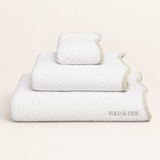 Fold & Tide Belmont Scallop Towels — Dove