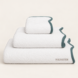 Fold & Tide Belmont Scallop Towels — Deep Sea