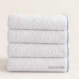 Fold & Tide — Lattice Towels — French Blue