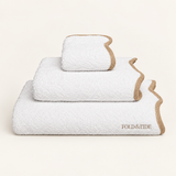 Fold & Tide Belmont Scallop Towels — Toast