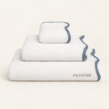 Fold & Tide Belmont Scallop Towels — French Blue