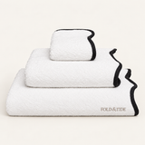 Fold & Tide Belmont Scallop Towels — Black
