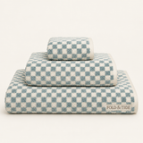 Fold & Tide Seabrook Towels — Sea Mist/Snow
