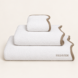Fold & Tide Belmont Scallop Towels — Stone
