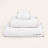 Fold & Tide Belmont Scallop Towels — White