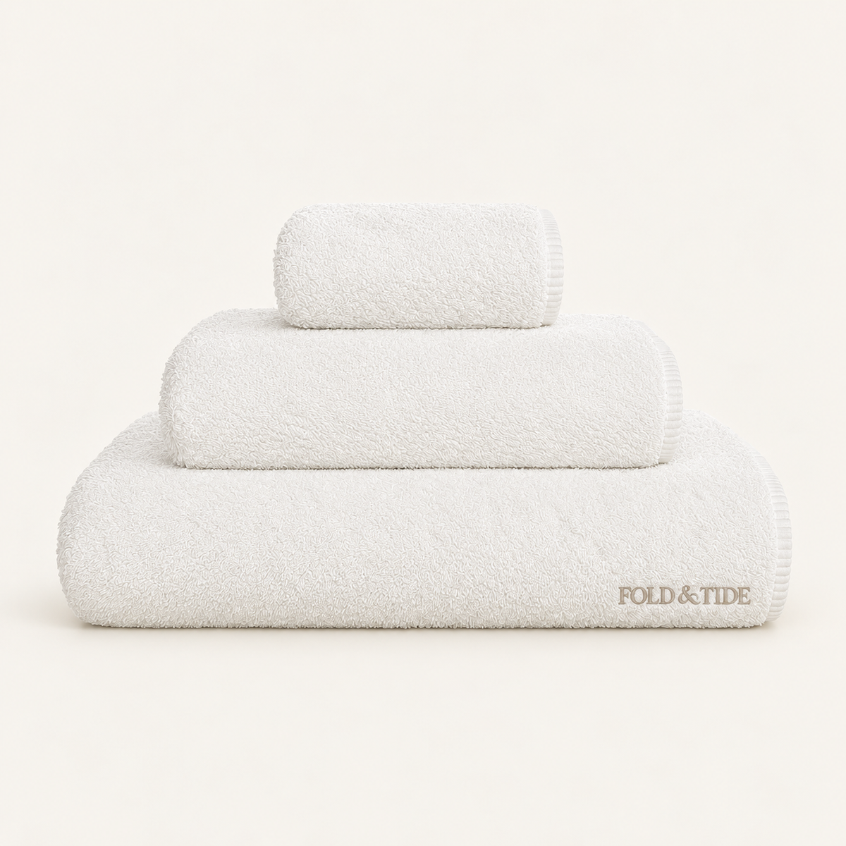 Fold & Tide Cloudloft Towels — Snow