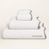 Fold & Tide Belmont Scallop Towels — Silver