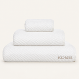 Fold & Tide Honeycomb Towels — White