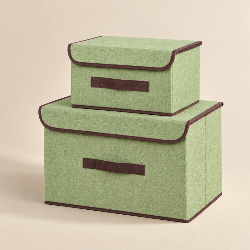 Lidded Linen Box Set – Fold & Tide