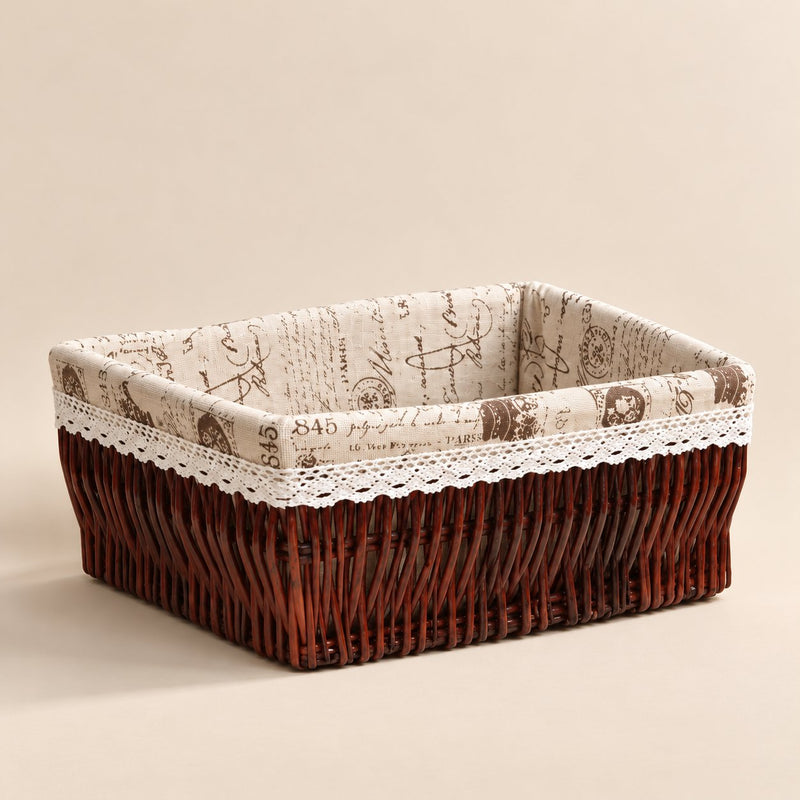 Lined Willow Basket – Fold & Tide