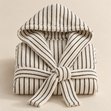 Pinstripe Hooded Robe – Fold & Tide