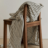 Pinstripe Hooded Robe — product photograph 3